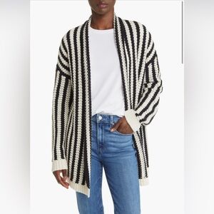 Nordstrom Signature Chainette Stripe Wool and Cashmere Cardigan